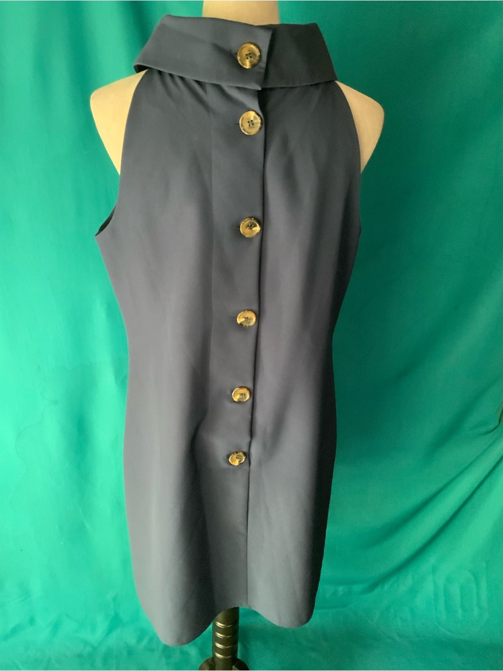 SAIL TO SABLE COWL HIGH NECK DRESS, SLEEVELESS DESIGN, AND A PLEATED NECKLINE - Picture 2 of 4